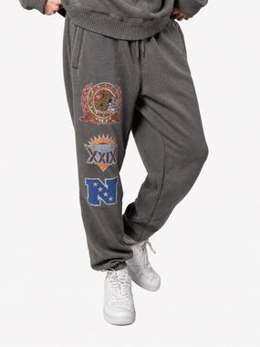 San Francisco 49ers New Era Graphic Jogger Sweatpants Grey Size Small
